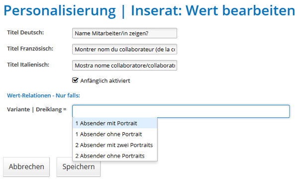 Erstellen direkter Verbindungen in der Elemente-Bearbeitung