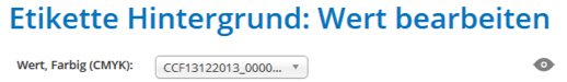 Vorgabewert direkt anpasssen
